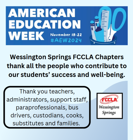 WSHS Students Share Letters of Appreciation During American Education Week