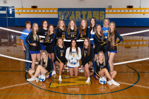 PHOTO COURTESY MARK'S PHOTOGRAPHIC IMAGES Shown back row, left to right are: Coach Tricia Messmer, Taylor Braun, Kaitlyn Braun, Raygen Teveldal, Brooklyn Caffee, Addyson Orth, Coach Carmen Weber. MIDDLE ROW: Jewel McGeough, Kenzie Kolousek, Mariah Messmer, Remie Roduner, Ashlyn Weber, Sydney Richardson, Bailey Yost. FRONT ROW: Kerstynn Heim, Kendall Kolousek.