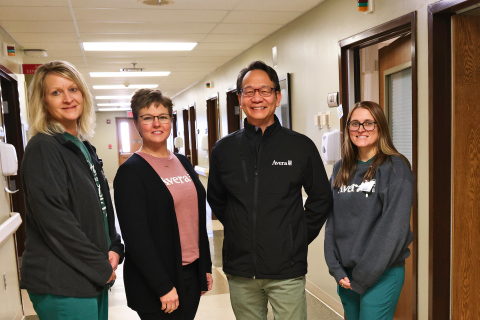 Shown at Avera Weskota Memorial Hospital on Tuesday, December 3, 2024 are, left to right: Kris Brandt, Director of Patient Care; Stephanie Reasy, Administrator/CEO; Dr. Lance Lim; Karli Krueger, Quality Nurse. KRISTI HINE / TRUE DAKOTAN 