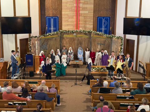 The youth Christmas program at Our Savior’s Lutheran Church delighted with music and melodies. PHOTO COURTESY SHELLY BRODKORB 