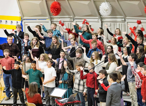 During Monday’s Wessington Springs Elementary Holiday Concert, 3-6 grade students presented a musical, “My Marvelous Magical Sleigh.”