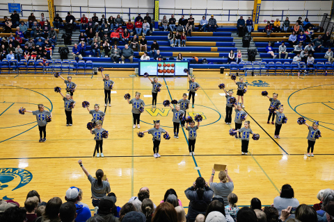 Packing plenty of spirit, the Sparklers filled the gym at Thursday’s home basketball games. 
