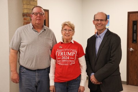 Pictured left to right are: Scott Vaske, Jerauld County GOP Committee Member, Luana Scheele, Jerauld County GOP Vice Chairman, Dr. Michael Ormsmith, Jerauld County GOP Chairman. Not pictured: Sue Mathis, Committee Member and Jeannie Franceus, Secretary/Treasurer.