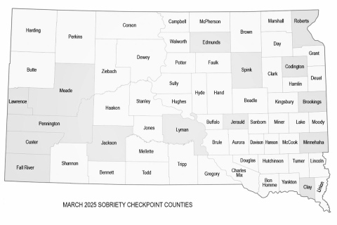 Jerauld County Among March Sobriety Checkpoints