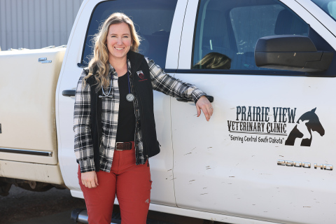 KRISTI HINE / TRUE DAKOTAN Prairie View welcomed Dr. Megan Tuschen-Grace to the team last fall. Her weekly schedule takes her to Wessington Springs on Tuesday, De Smet on Wednesday and Friday and Redfield on Thursdays.