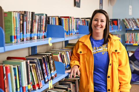 Wessington Springs Elementary School library and media aide, Deanna Hasty was named the 2025 Support Staff of the Year for the school district. KRISTI HINE / TRUE DAKOTAN