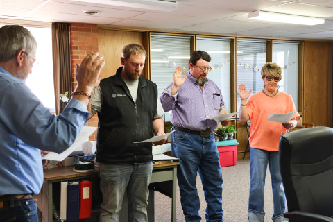 City of Wessington Springs Leadership Sworn in at Monday Council Meeting