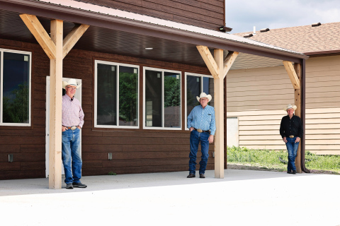PHOTO: Earlier this month, band members of the Company Cowboys announced The Final Drive, a $15,000 matching challenge to complete the Kyle Evans Western Heritage Center. Shown left to right are: Dale Schimke, Lennis Fagerhaug and Brian Bergeleen.
