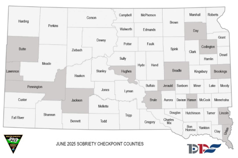 Jerauld County Among June Sobriety Checkpoints