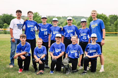The Majors are shown above, left to right, back row: Coach Blake Miller, Keaton Hasty, Chase Wenzel, Casen Waters, Mauer Jones, Jace Kolousek, Coach Branden Flowers. Front row: Maverick Roduner, Ryker Reed, Weston Roduner, Ethan Heumiller, Sonnie Schimke. Not pictured, Trevor Huisman.
