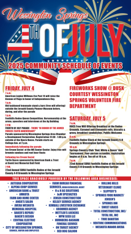 Fourth Of July Schedule Of Events Made Possible By Area Businesses