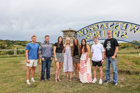 Wessington Springs Royal Court 2025 Meet the homecoming king and queen candidates for Wessington Springs High School. Shown left to right are: Parker Graff, Max Klein, Addyson Orth, Kerstynn Heim, Logan Mohling, Remie Roduner, Tregen Jensen and Luke Larson. Wessington Springs Homecoming Week is September 22-26. Find the homecoming week schedule in this print and e-edition on PAGE TWO