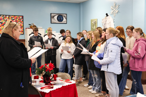 The Wessington Springs High School Choir provided live musical entertainment. 