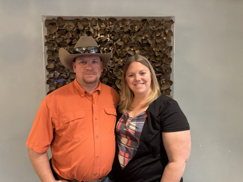 Wessington Springs cattle producers AJ and Christina Karsky are among several South Dakota family farmers and ranchers to attend the Farmers Union Tri-State Conference. (PHOTO COURTESY SDFU)