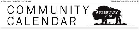 True Dakotan seeks February Community Calendar events