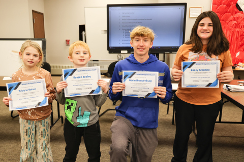 Wessington Springs Students Receive School Board Recognition at January BOE Meeting