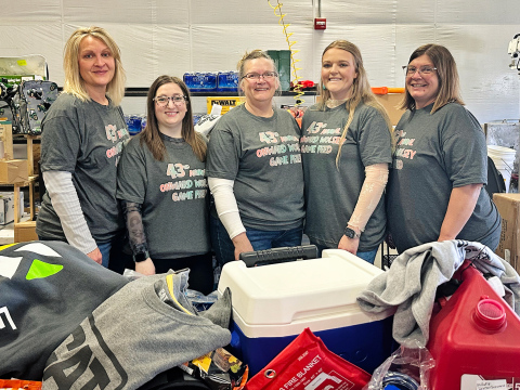Onward Wolsey event organizers, from left: Kris Brandt, Hilary Hunt, Laura Bergquist, Jadyn Kahre, Michelle Johnson. (PHOTO COURTESY JADYN KAHRE)