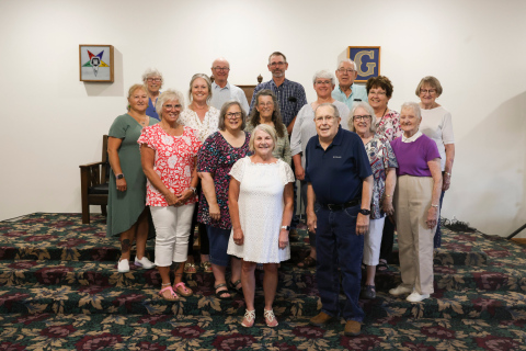 Members of Vesper Chapter No. 81 of the Order of the Eastern Star gather inside the Wessington Springs Masonic Lodge, where the chapter has continued a tradition of fellowship, charitable giving and community service for nearly 120 years. 