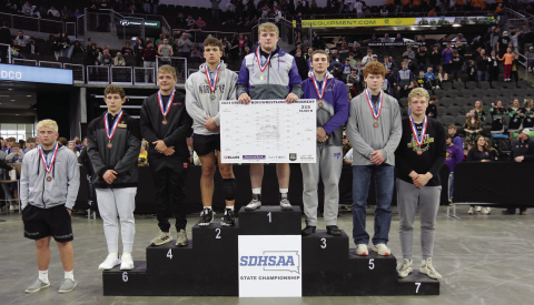 Wessington Springs High School junior Holden Havlik placed second in the 215 weight class at the State B 2024 Boys Wrestling Tournament.