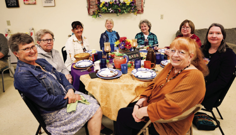The SACC Consignment Store table from the 2025 Festival of Tables is pictured above. This year’s event will feature a variety of door prizes and silent auction items. (TRUE DAKOTAN FILE PHOTO)
