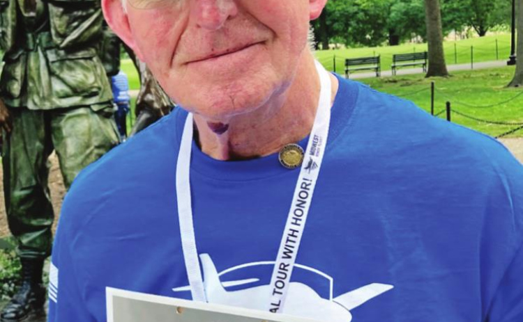 Tom Olsen during Midwest Honor Flight Mission 10. COURTESY PHOTOS