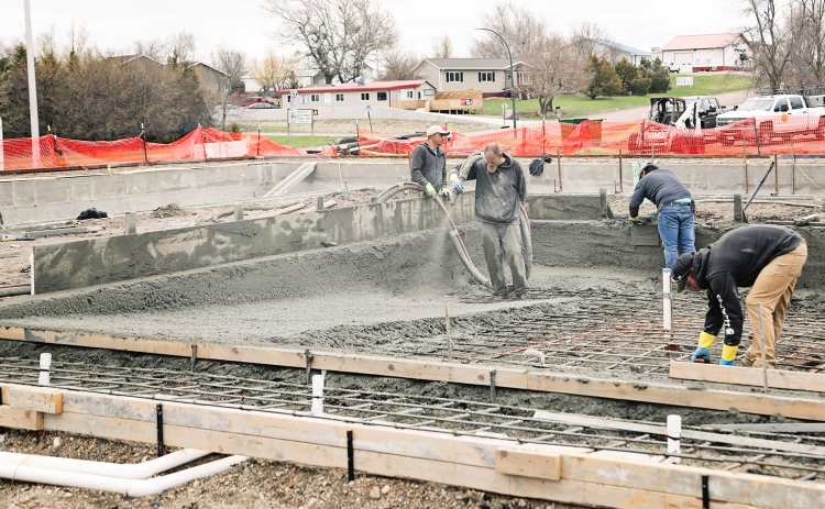 Splashing forward with pool construction progress