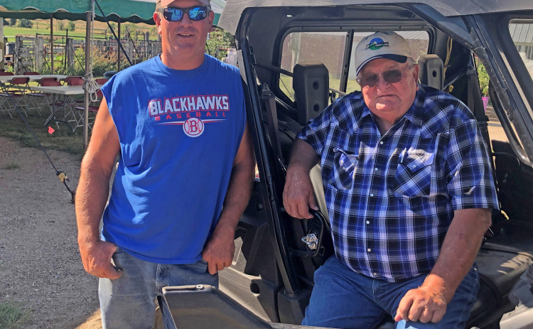 Scott and Dick Kolousek raise crops and cattle near Wessington Springs. The farmers have focused on soil health for more than a decade. They recently hosted a soil health tour on their farm. PHOTO COURTESY SDFU