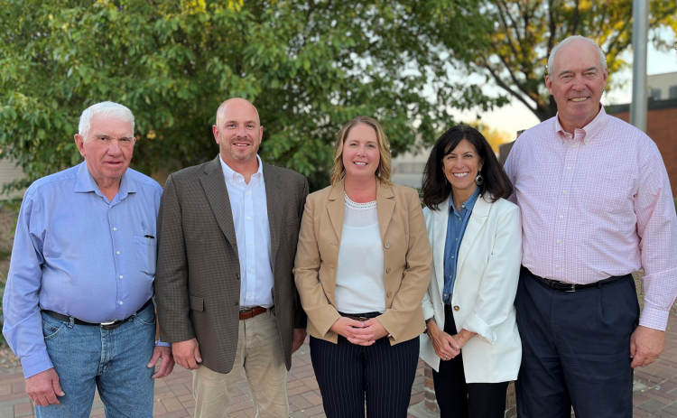 Pictured left to right: Horizon Health Foundation Board Member Jim Burg, Horizon Health Care CEO Wade Erickson, Horizon Health Foundation Executive Director Tracy Pardy, Delta Dental of South Dakota Vice President of Public Benefit Connie Halverson and Delta Dental of South Dakota CEO Scott Jones. PHOTO COURTESY HORIZON HEALTH FOUNDATION