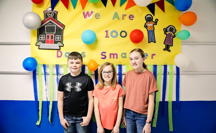 Shown above are the local students who participated, shown left to right, Chase Wenzel, Kenzie Bartel and Taryn Bartel.