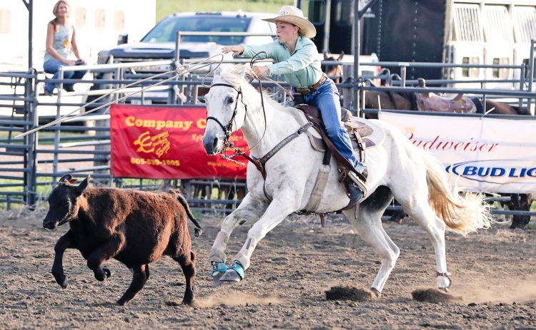 Raylee Fagerhaug, shown above during breakaway action last Saturday.