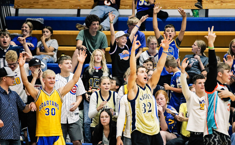 A lively student section cheered on the Lady Spartans during Monday’s homecoming week kick off.