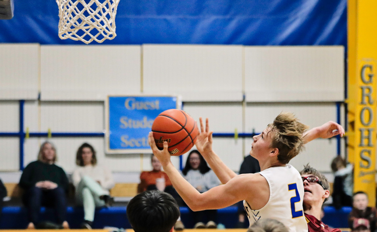 Parker Graff during Wessington Springs Spartans basketball action last Thursday at home.