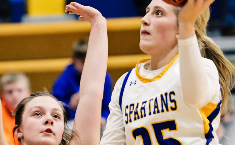 Kerstynn Heim during home basketball action vs. Sanborn Central/Woonsocket on January 30, 2025