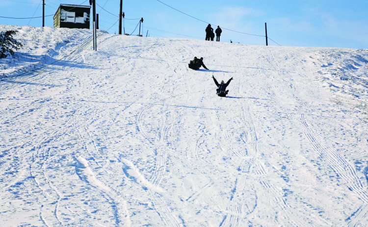 The bright side of winter storms is great conditions on the sledding hill in Wessington Springs. Famous across the state, a family from Houston visiting family in the Wolsey area over the holidays visited the well-known ski hill twice during their visit.